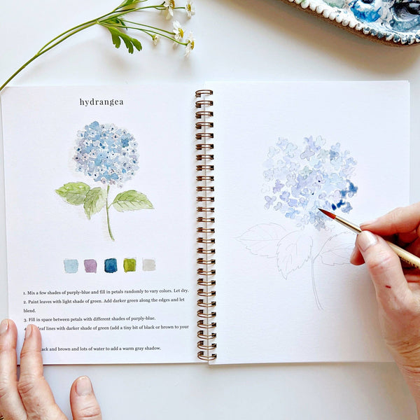 *Flowers watercolor workbook