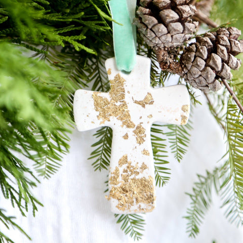 Golden Cross Ornament