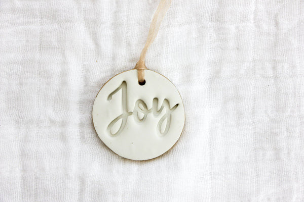 Hope, Joy and Noel Ornaments