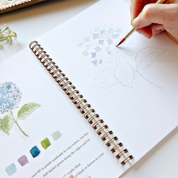 *Flowers watercolor workbook