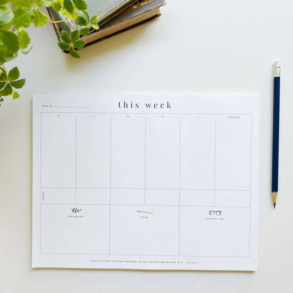 This week - weekly planner notepad