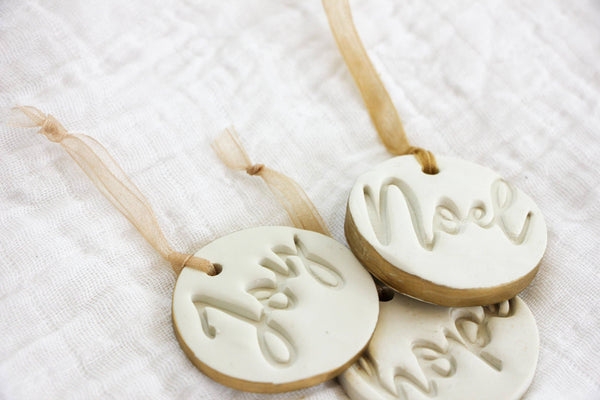 Hope, Joy and Noel Ornaments