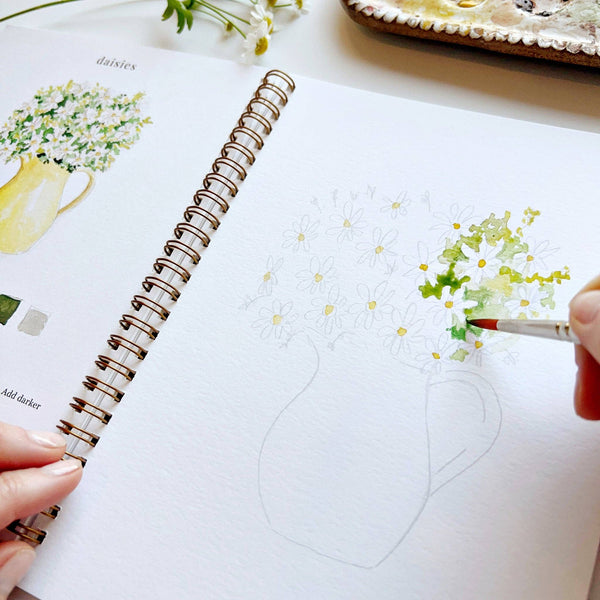 *Flowers watercolor workbook