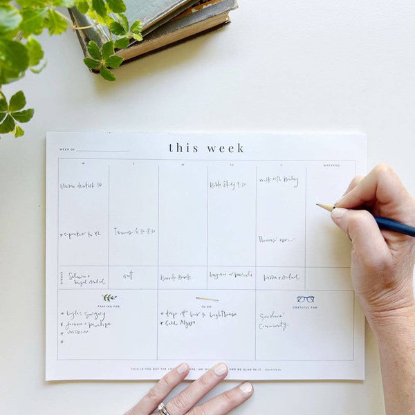 This week - weekly planner notepad