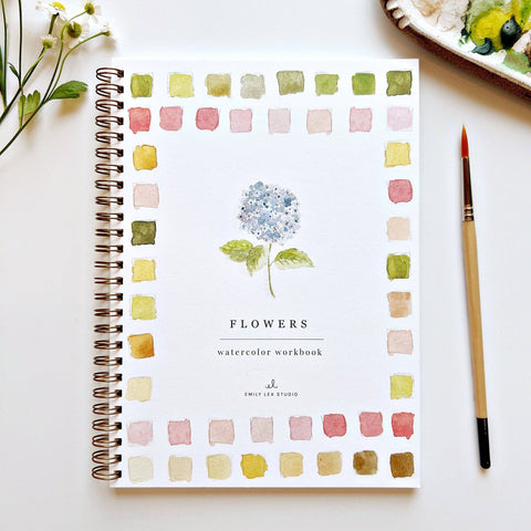 *Flowers watercolor workbook