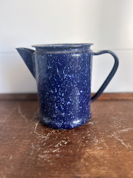 Rustic Blue Enamel Camplng Pot