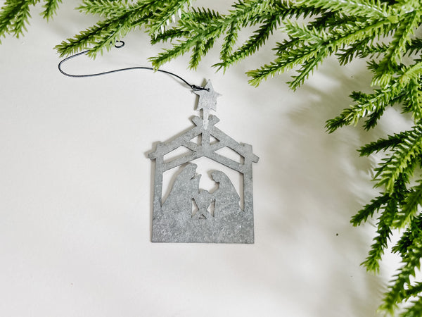 Nativity Metal Ornament