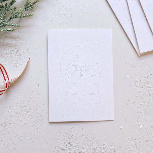 Christmas cheer paintable notecard