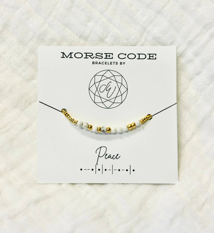 "Peace" Morse Code Bracelet