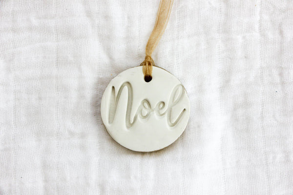 Hope, Joy and Noel Ornaments