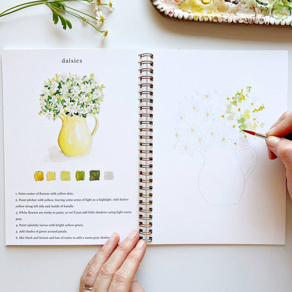 *Flowers watercolor workbook