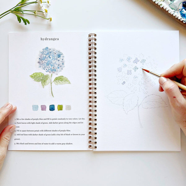 *Flowers watercolor workbook