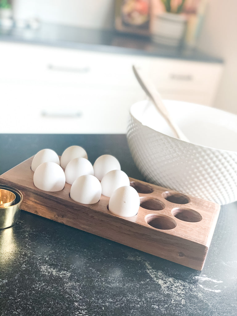 Smart Storage MADE IN THE USA! Wooden Egg Tray-Backyard Barnyard