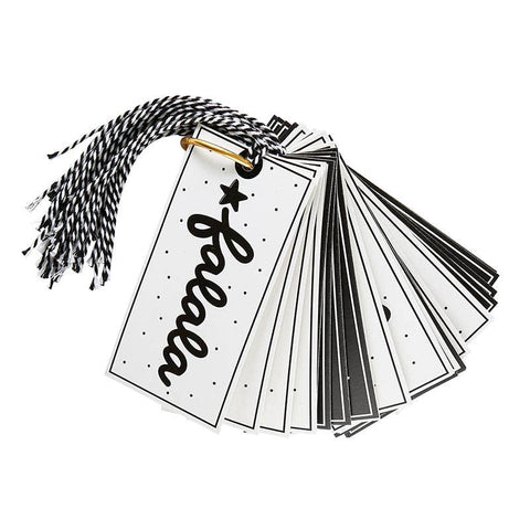 Gift Tags Book - Black/White Holiday